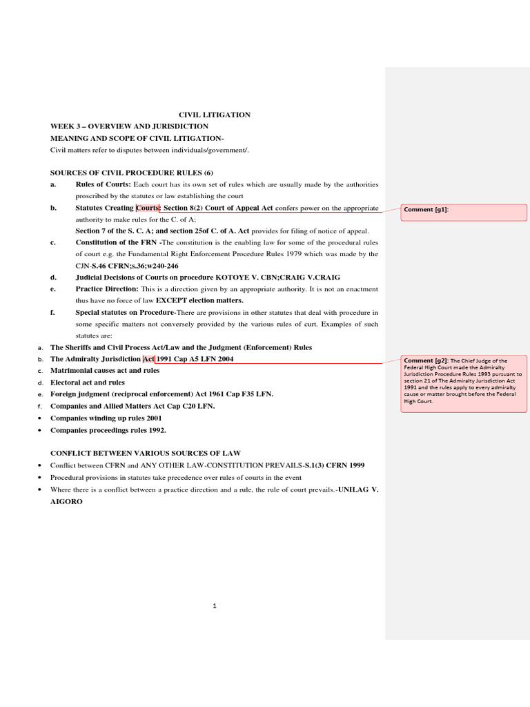 Civil Litigation: Jurisdiction & Procedures | PDF | Alternative Dispute ...