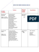 Revised Prelims Test Series 2023-24 Schedule