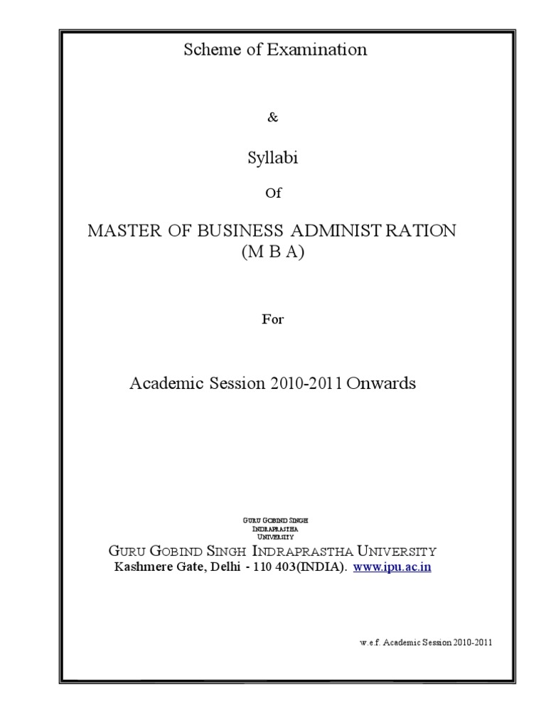 MBA Syllabus | Operations Management | Human Resource Management