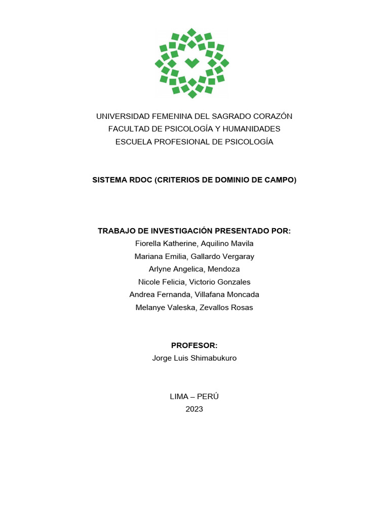 Enfoque RDoC en Psicología Clínica | PDF | Trastorno mental | Manual ...