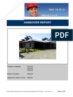 Building Inspection Handover Report