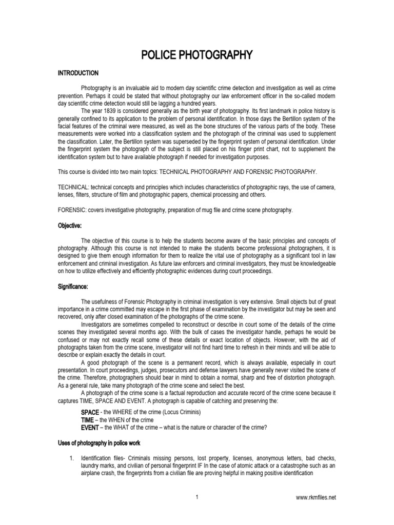 Police Photography Fingerprint Identification Legal Medicine ...