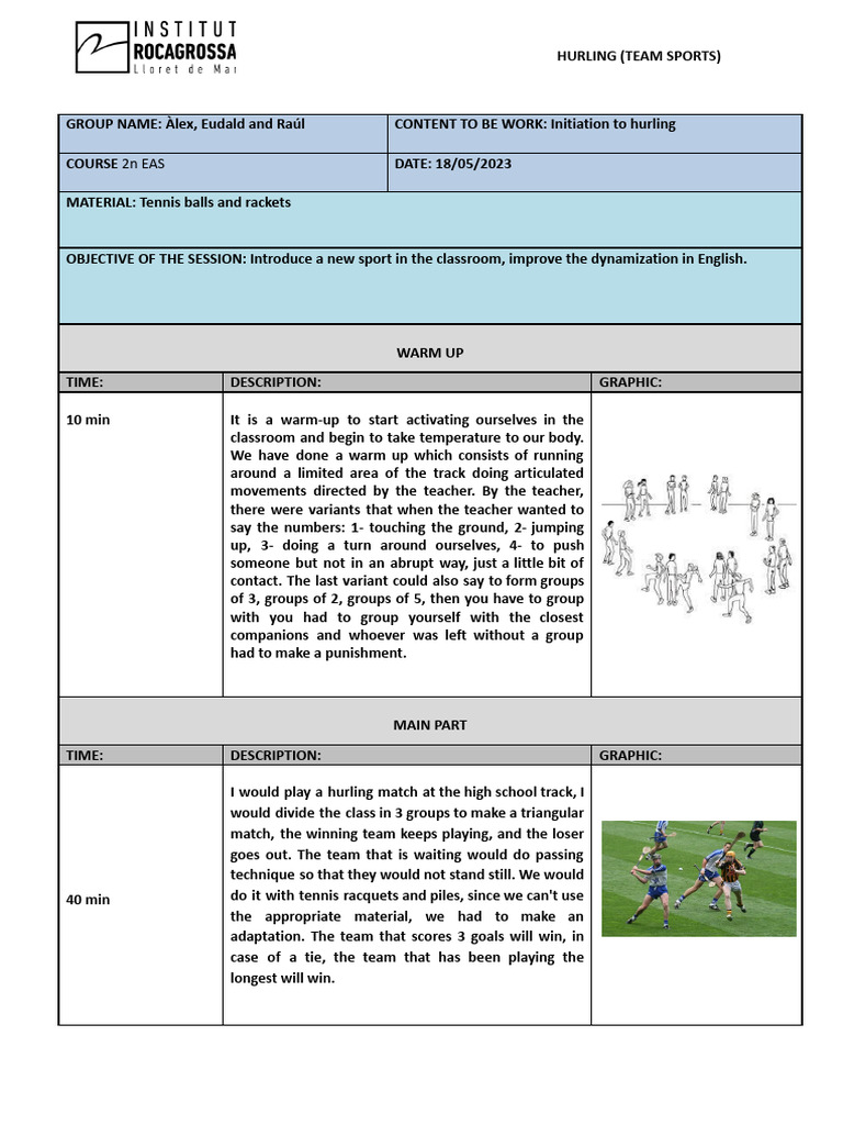 Sessió Pràctica Hurling | PDF | Sports
