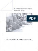 PRESTIGE INDUSTRIES (Rectangular Planetary Reducer Instruction ALIMENTATEUR A CHINE