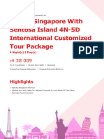 Simply Singapore With Sentosa Island 4N-5D International Customized Tour Package