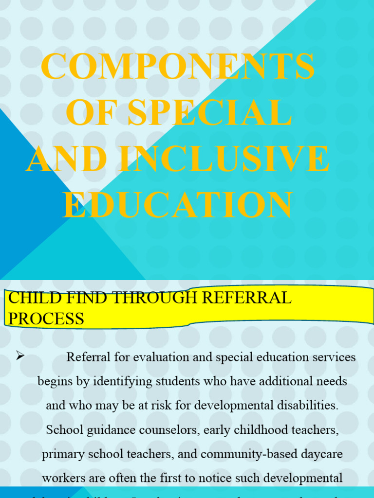 Components of Special and Inclusive Education | PDF | Educational ...