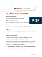 FISCALIDADE III - Enunciado e Instruções