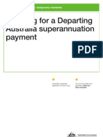 Applying For A Departing Australia Superannuation Payment: Instructions and Form For Temporary Residents