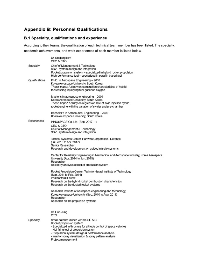 Launch PermitAppendixB PDF Rocket Engine Spacecraft Propulsion