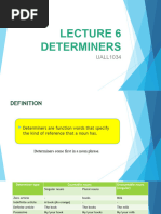 Topic 6 - Determiners