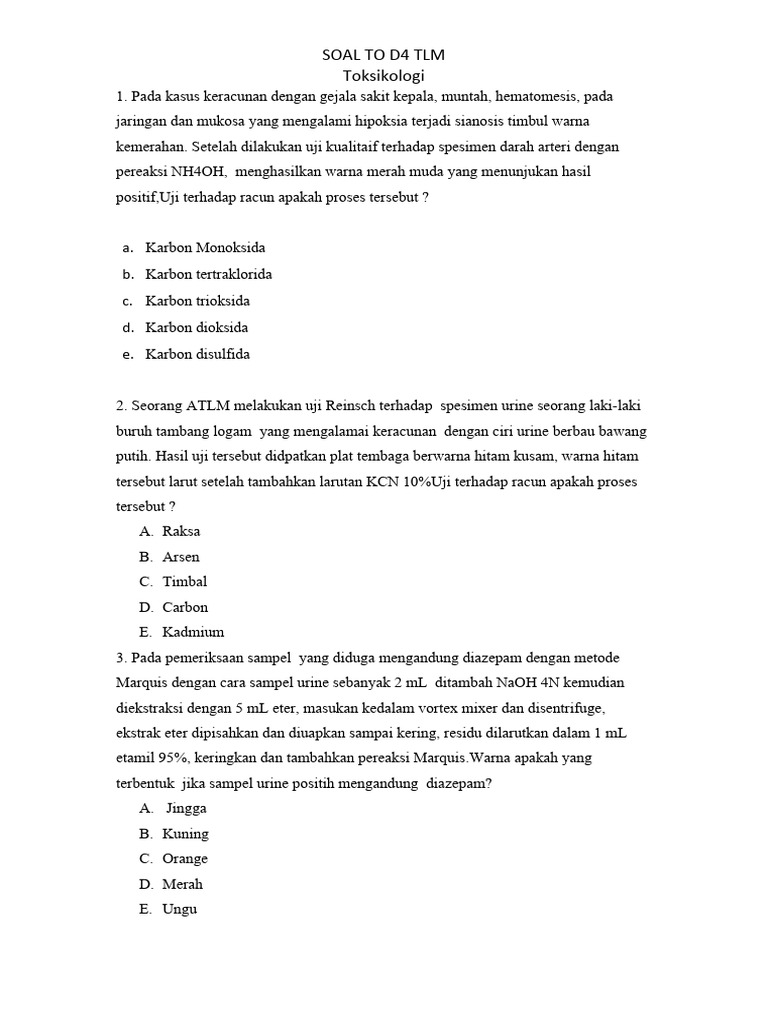 SOAL TO UKOM 30 SOAL TLM Untuk Mahasiswa | PDF | Pengembangan Diri ...