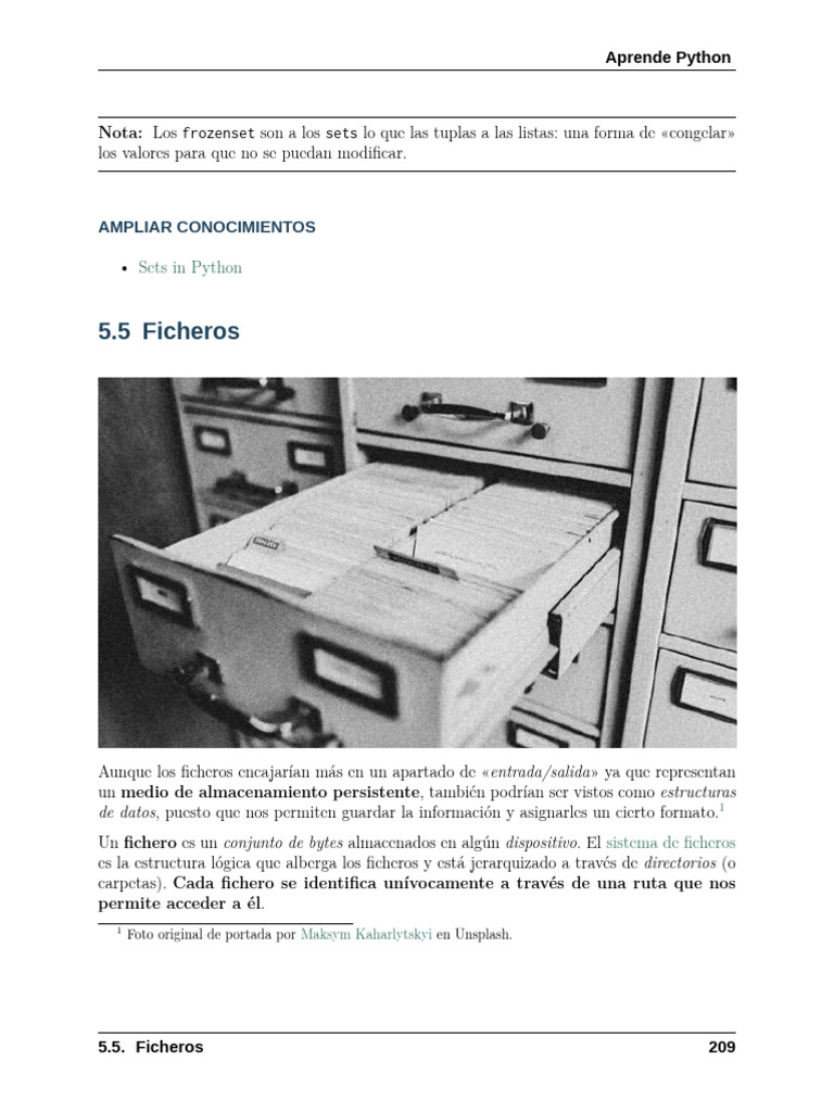 Manejo de Ficheros en Python | PDF | Archivo de computadora | Python ...