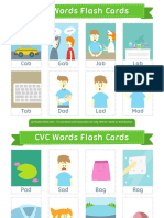 CVC Words Flash Cards 2x3