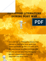 Philippine Literature During Post War