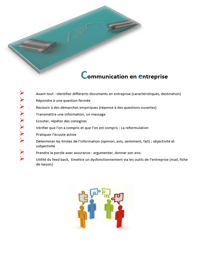 Communication et documents en entreprise | PDF