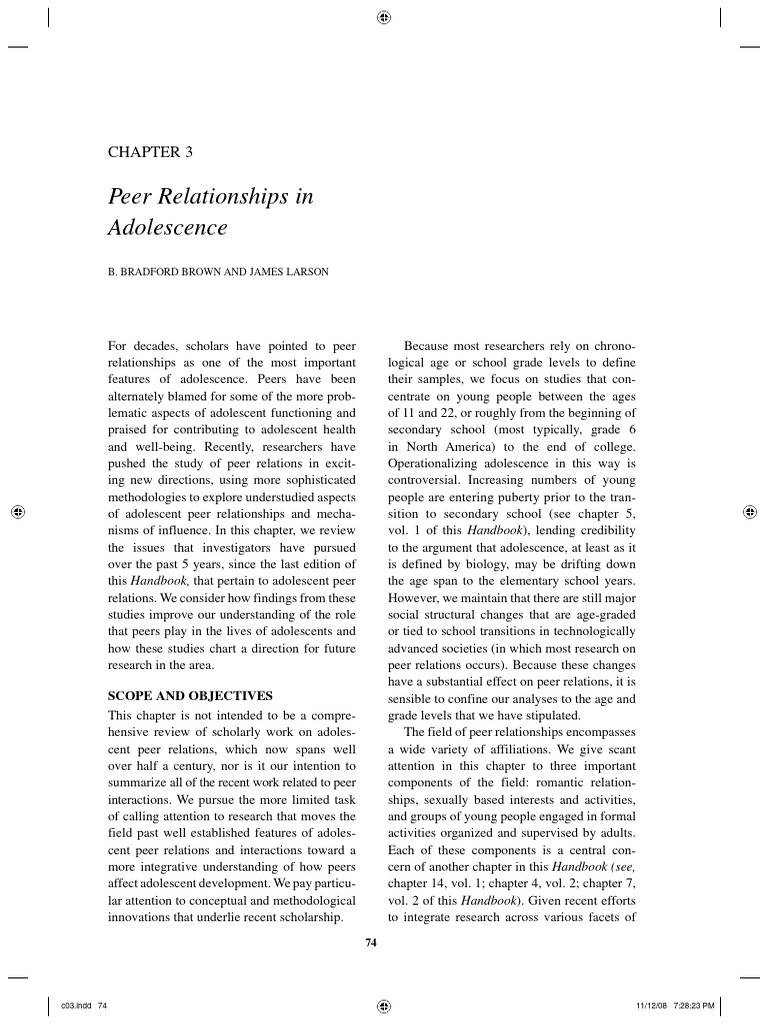 Adolescent Peer Status Groups Overview | PDF | Adolescence | Aggression