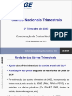 Contas Nacionais Trimestrais: 3º Trimestre de 2023