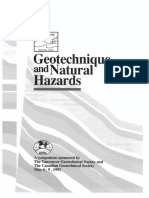 GeoHazards 92 - Vol 1 - Geotechnique and Natural Hazards