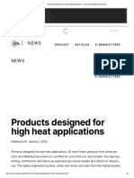 Products Products Designed For High Heat Applications