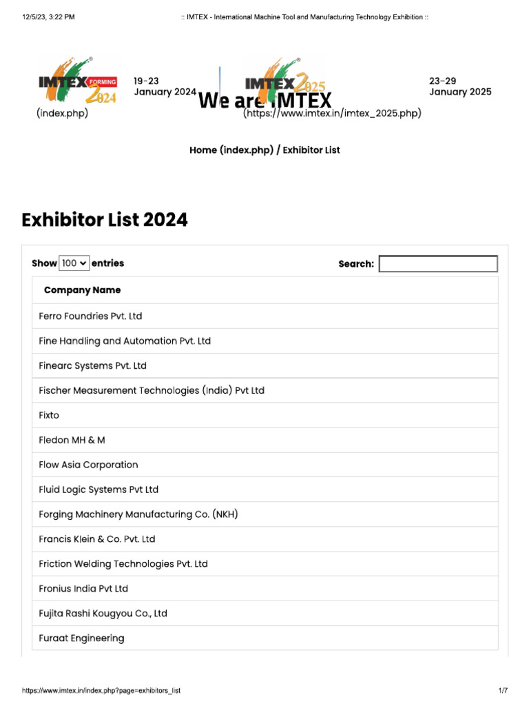 Exhibitor List 2 PDF