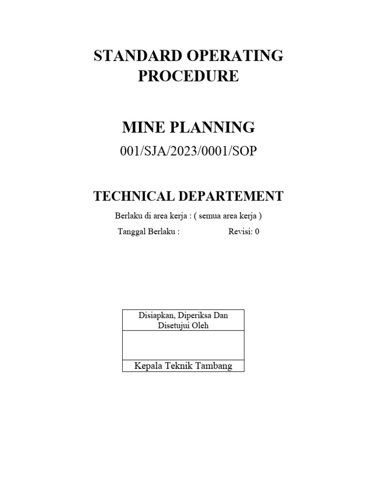 Standard Operating Procedure | PDF