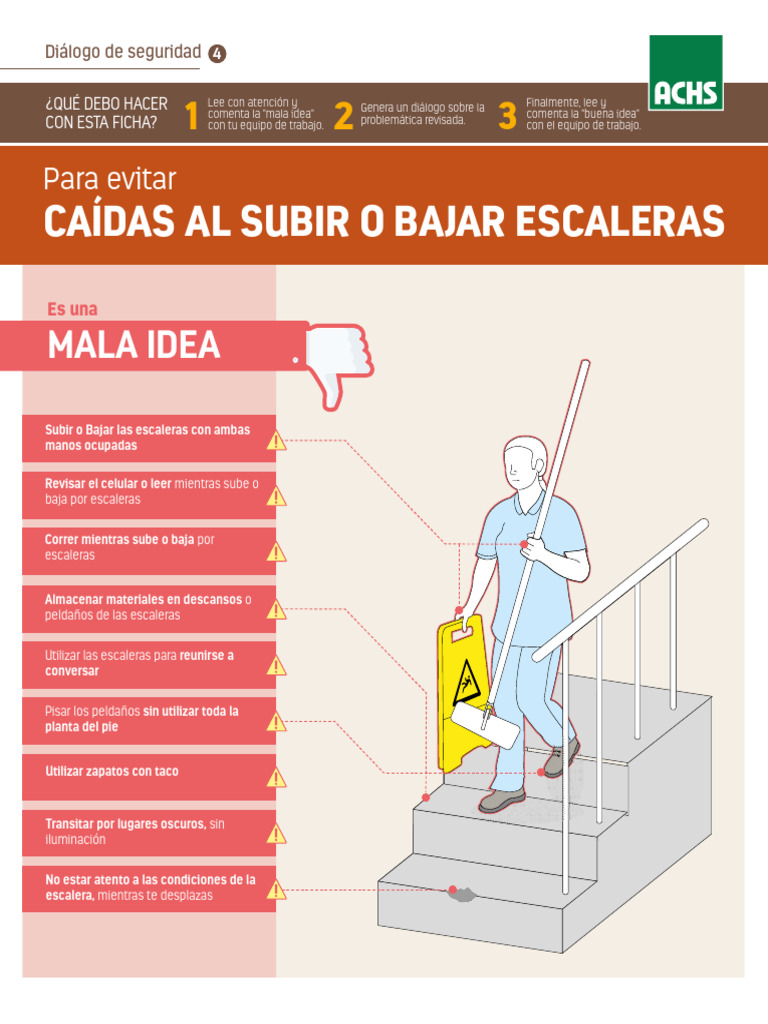 Seguridad al Usar Escaleras | PDF | Crecimiento personal y profesional |  Artes del Lenguaje y Comunicación, image size:768x1024