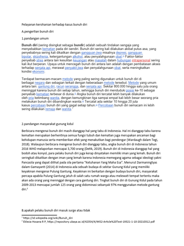 Jurnal Bunuh Diri | PDF