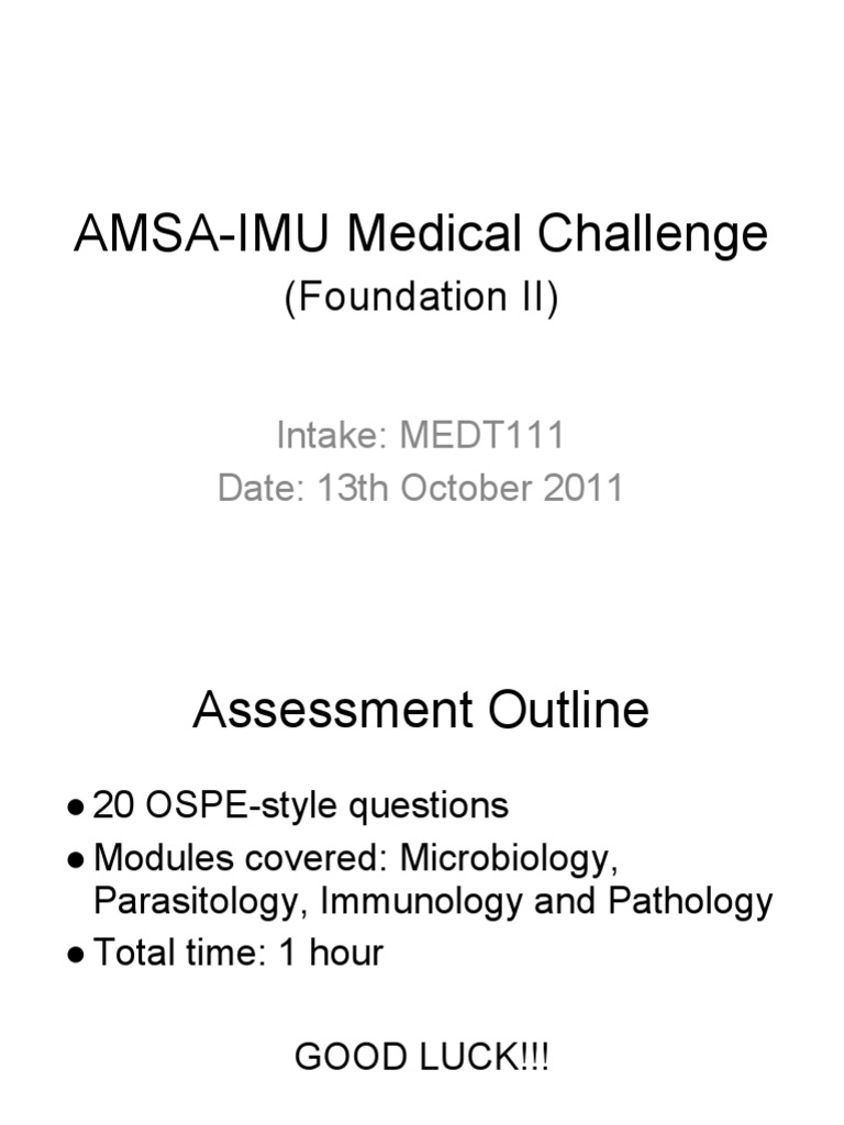Mock Ospe Amsa | PDF | Virus | Malaria