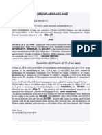 Deed of Absolute Sale House