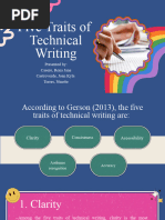 Five Traits of Technical Wriitng