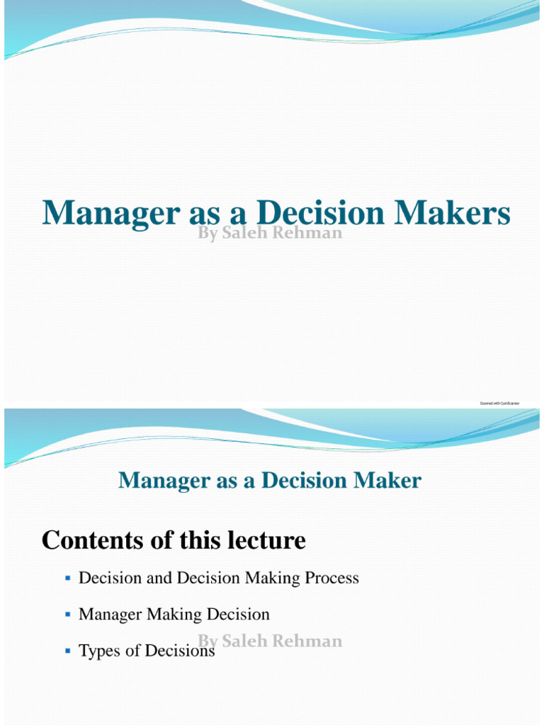 Management Chapter No 4 | PDF
