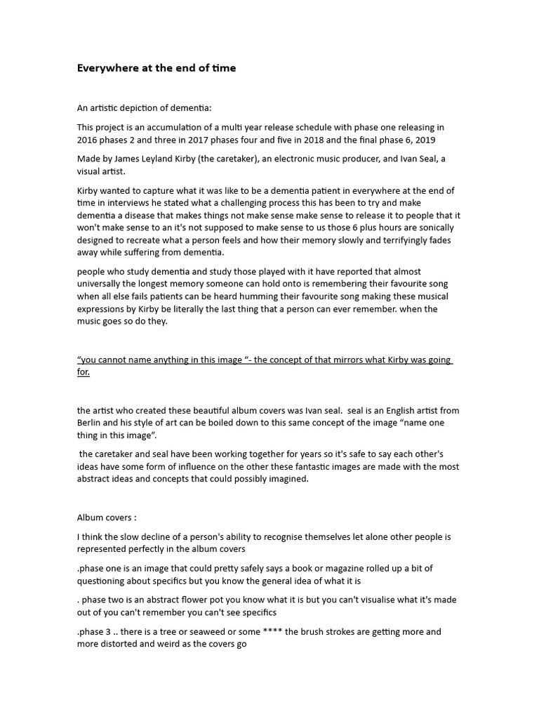 Everywhere at The End of Time | PDF