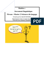 Renforcement Linguistique Contenu Pédagogique Dre Lilia Boumendjel