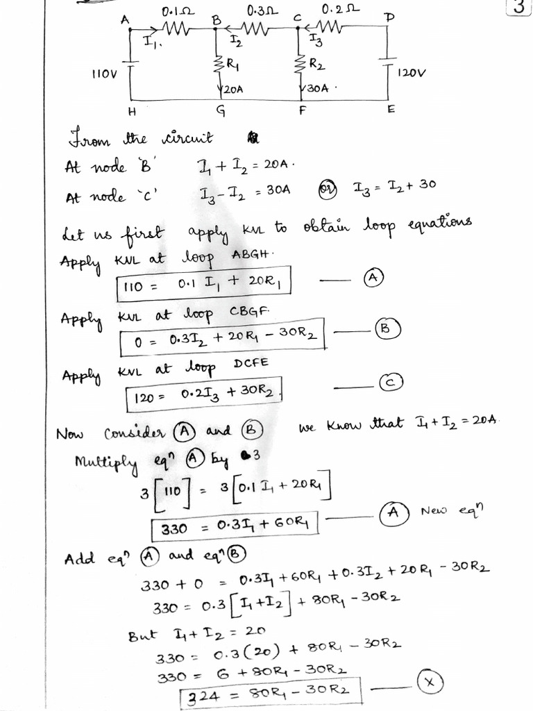 Electrical Circuit Analysis Equations | PDF