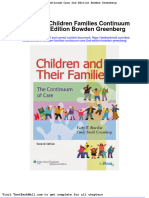 Test Bank Children Families Continuum Care 2nd Edition Bowden Greenberg