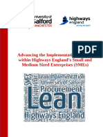 Advancing The Implementation of Lean Within Highways England's Small and Medium Sized Enterprises