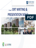 Report Writing & PresentationSkills - Trainees
