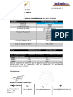 Certificado de Calibración Equipo No. 2 SMAW Lincoln Classic 300D Lion Ingenieria SAS