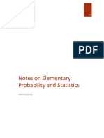 Notes On Elementary Probability and Statistics