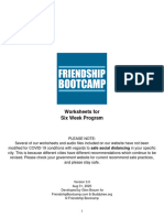 Friendship Bootcamp Worksheets