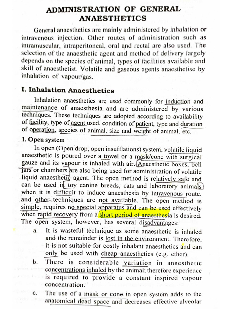 Inhalant Anesthesia Systems | PDF