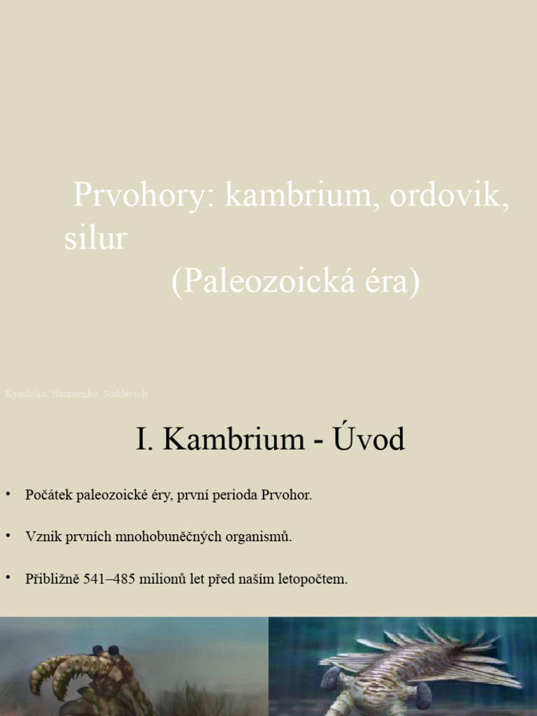 Kambrium - Ordovik - a - Silur (1) (копия) | PDF