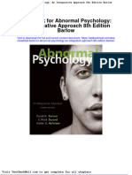 Test Bank For Abnormal Psychology An Integrative Approach 8th Edition Barlow