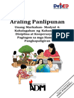 Ap10 - q1 - Mod4 - Kahalagahan NG Kahandaan, Disiplina at Kooperasyon Sa Pagtugon Sa Mga Hamong Pangkapaligiran - FINAL08032020