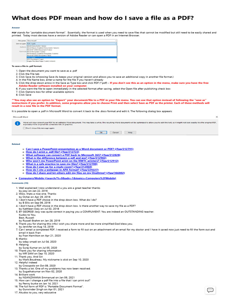 What Does PDF Mean and How Do I Save A File As A PDF Ask NWTC PDF
