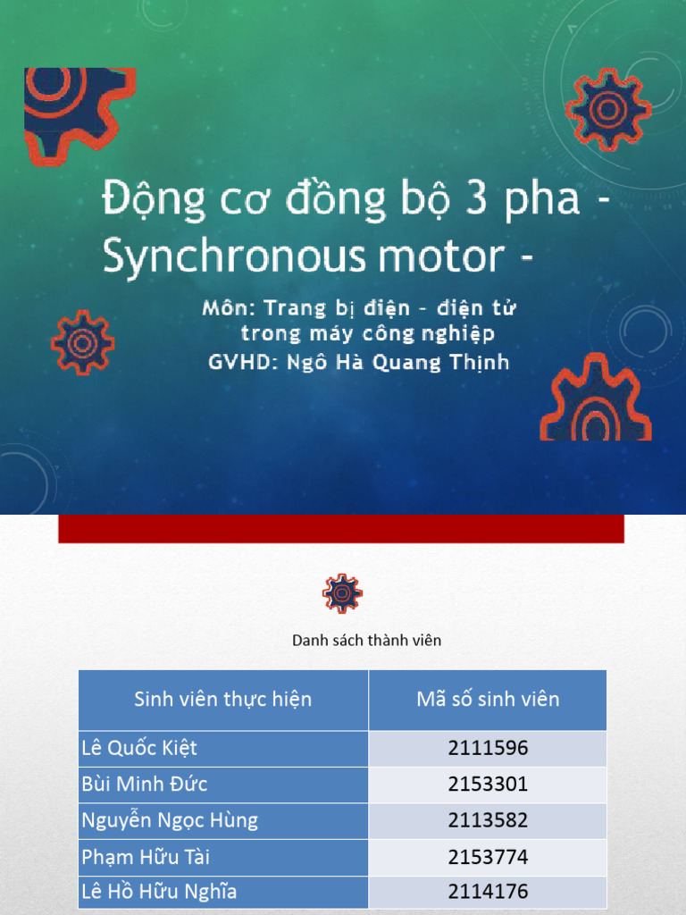 Synchronous Motors Slides Pdf