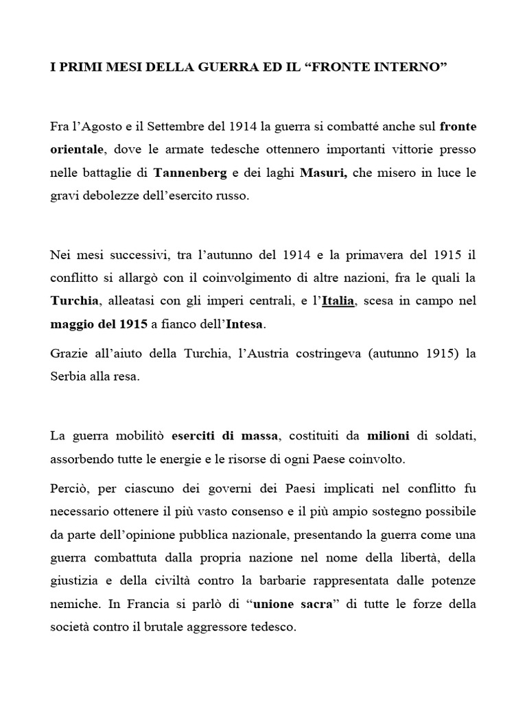 La Prima Guerra Mondiale 2-La Neutralit Italiana | PDF