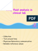 Body Fluid Analysis in Clinical Lab