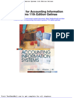 Test Bank For Accounting Information Systems 11th Edition Gelinas
