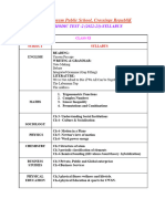 Class Xi (2022-23) Pt-II Syllabus